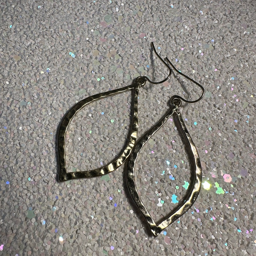 Elegant Gold Leaf-Shaped Earrings